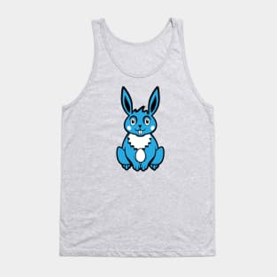 Blue Colored Easter Bunny Tank Top